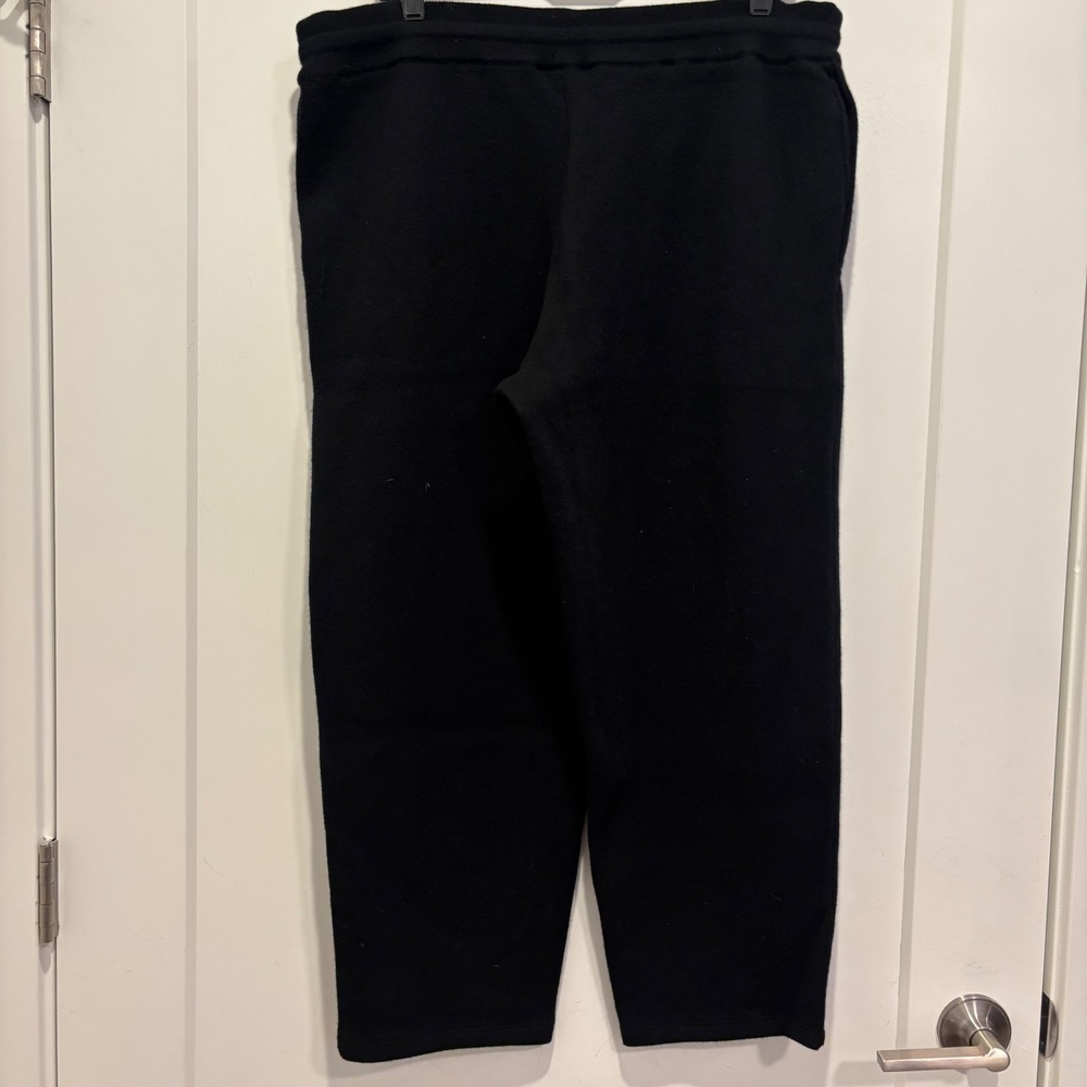 Canada Goose Womens Black Wool Blend Knit Cozy Sweatpants Made in Italy XL - Picture 4 of 8